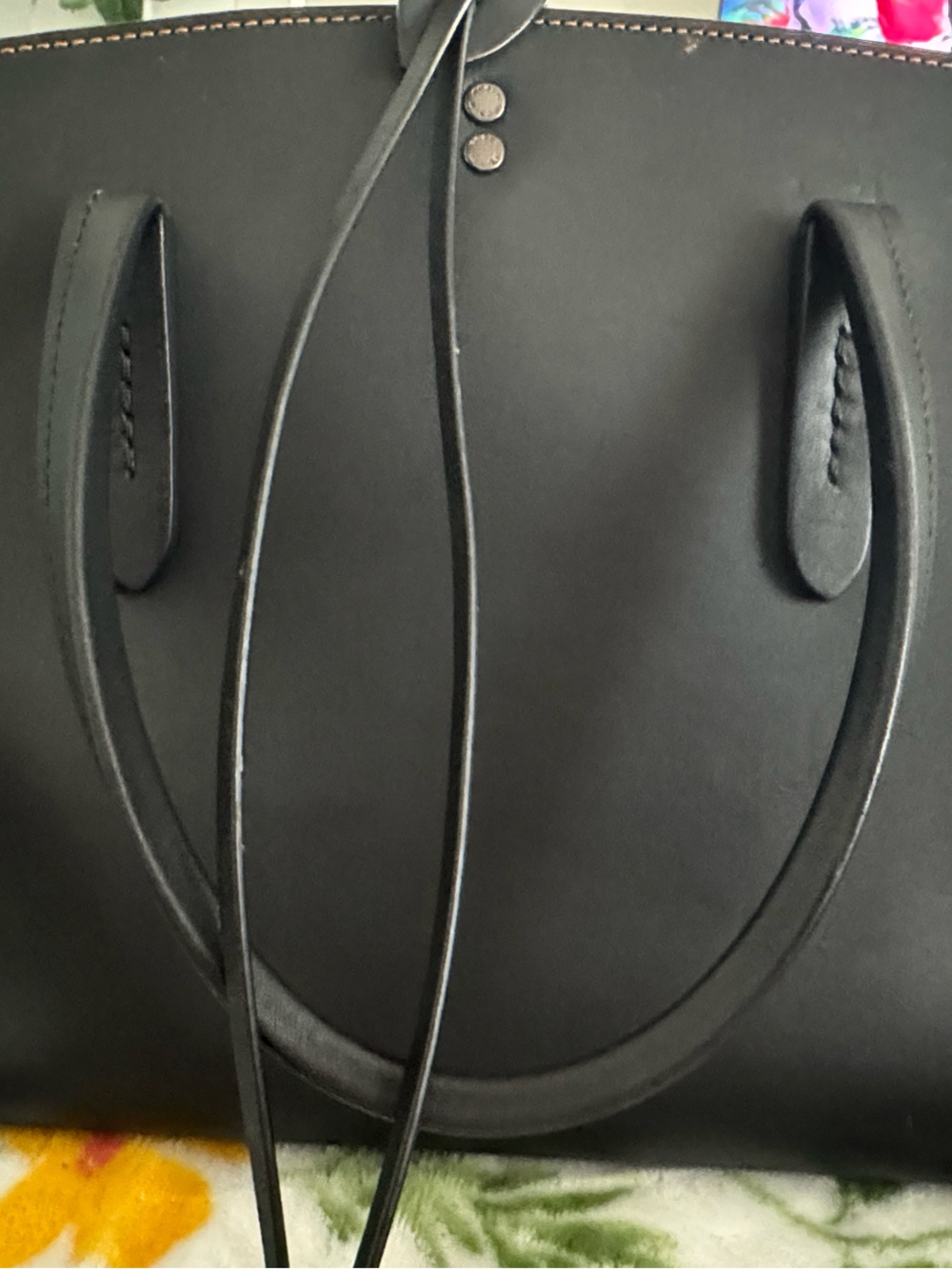 Coach Black Leather Shoulder Tote